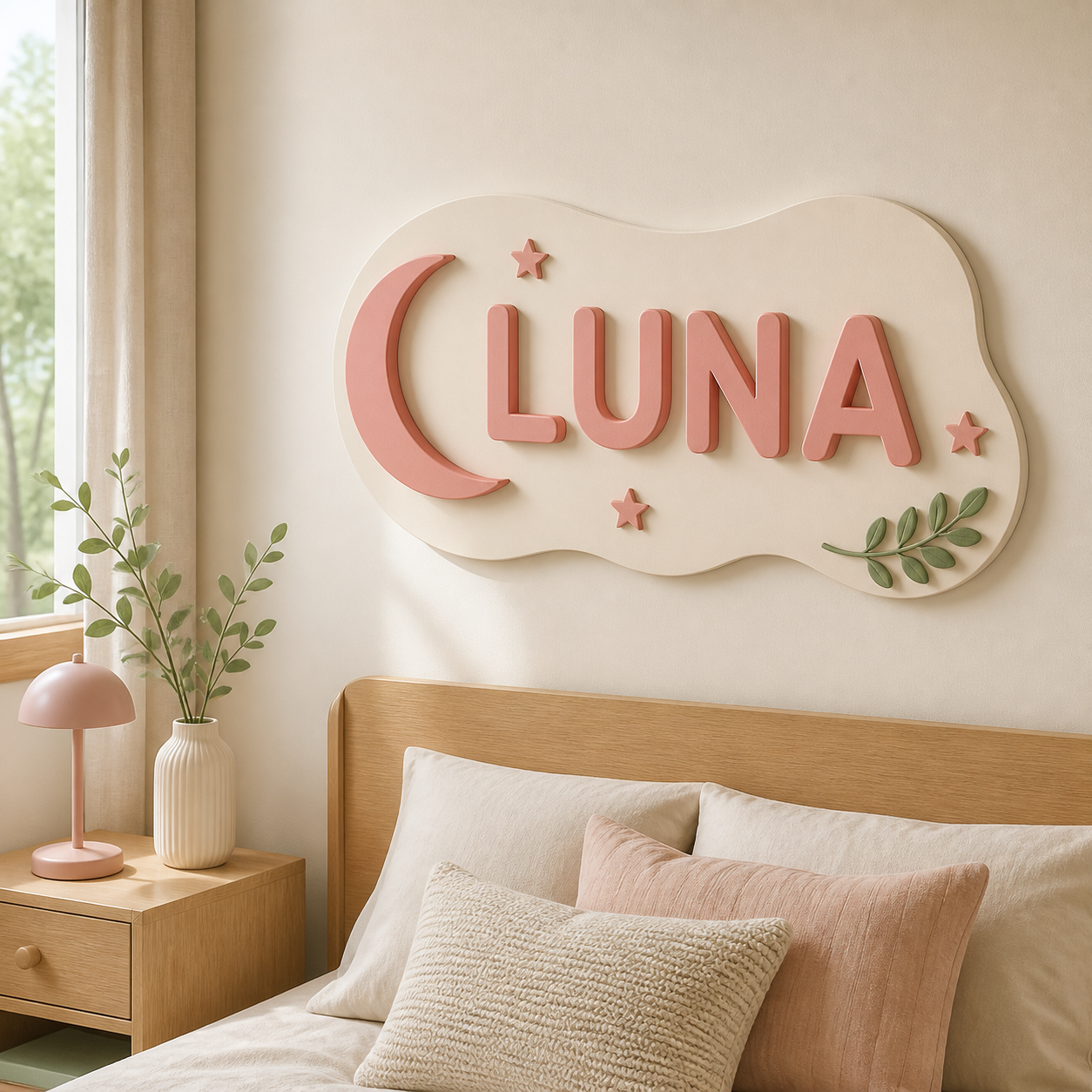 Painel infantil personalizado Luna