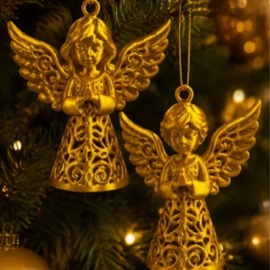 Kit 2 Anjos de Natal Adornos de Natal