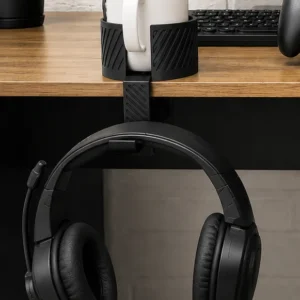 Suporte de Headset e Copo de Mesa